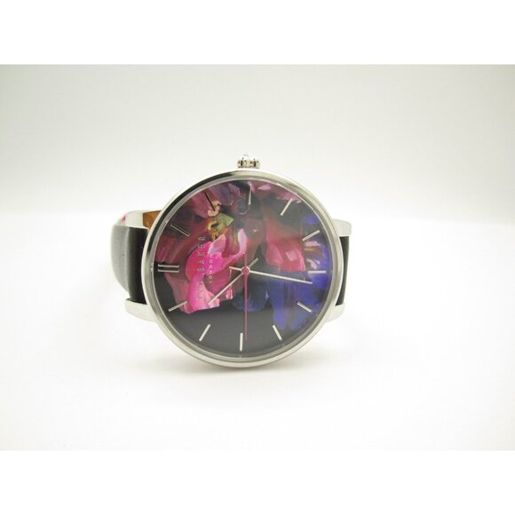 Women Ted Baker Floral Quartz WR Analog 37mm Round Watch (H995) "New Battery" - Picture 8 of 10